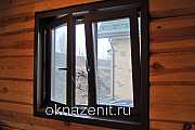 Окно с окосячкой в деревянном доме
