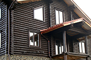 Окна с окосячкой в деревянном доме Пушкинский район